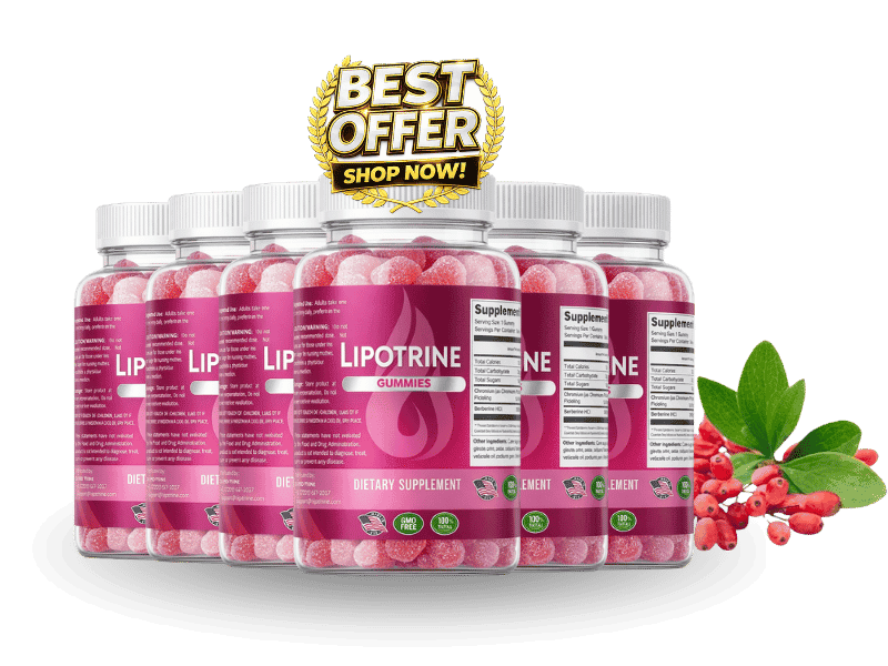 LipoTrine weight loss gummies 6 bottle best value free shipping