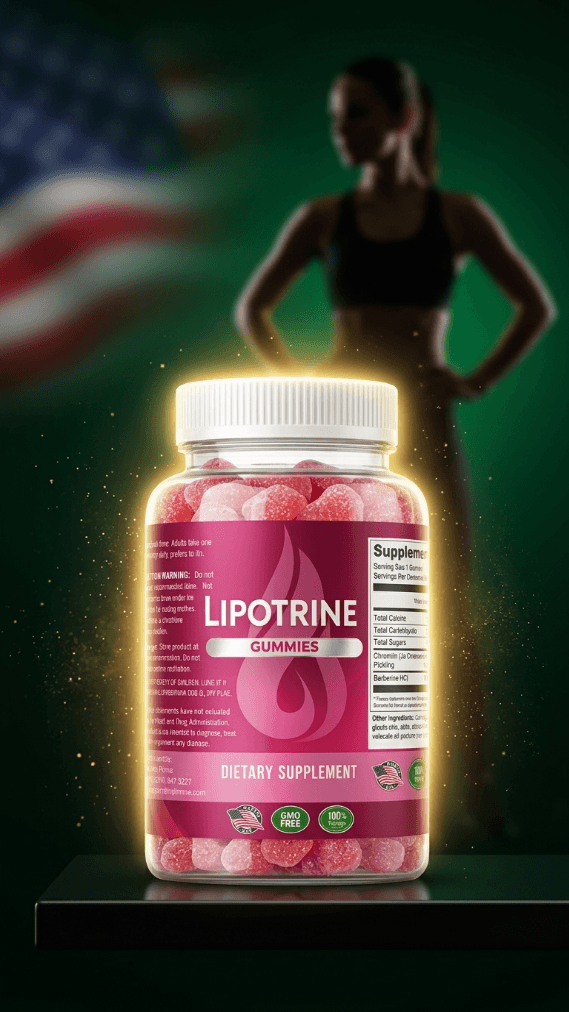 LipoTrine Triple G weight loss gummies bottle natural fat burner supplement